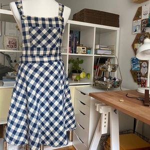 Vintage* Gingham Pinafore Dress